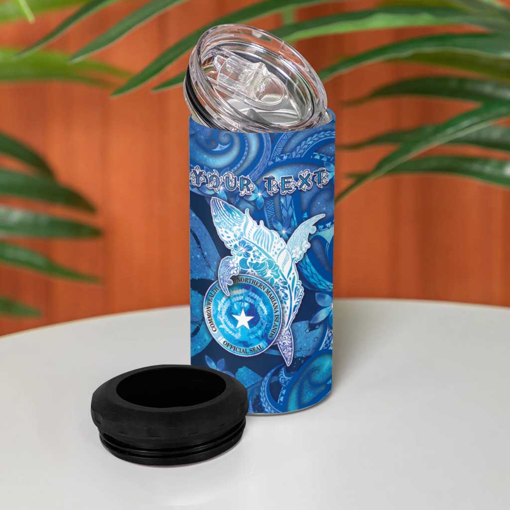 Personalised Northern Mariana Islands 4 in 1 Can Cooler Tumbler Galaxy Polynesian Shark Tattoo DT05 - Polynesian Pride