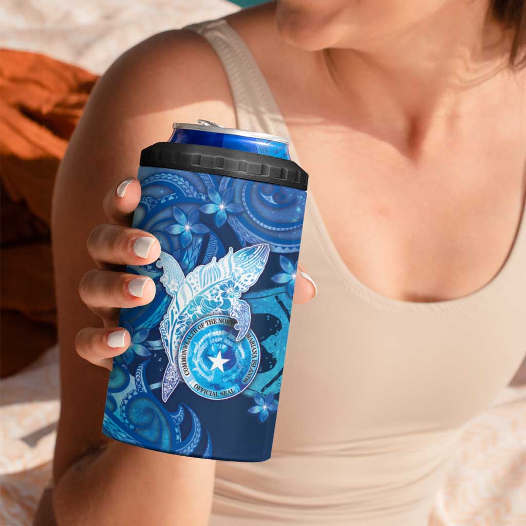 Personalised Northern Mariana Islands 4 in 1 Can Cooler Tumbler Galaxy Polynesian Shark Tattoo DT05 - Polynesian Pride