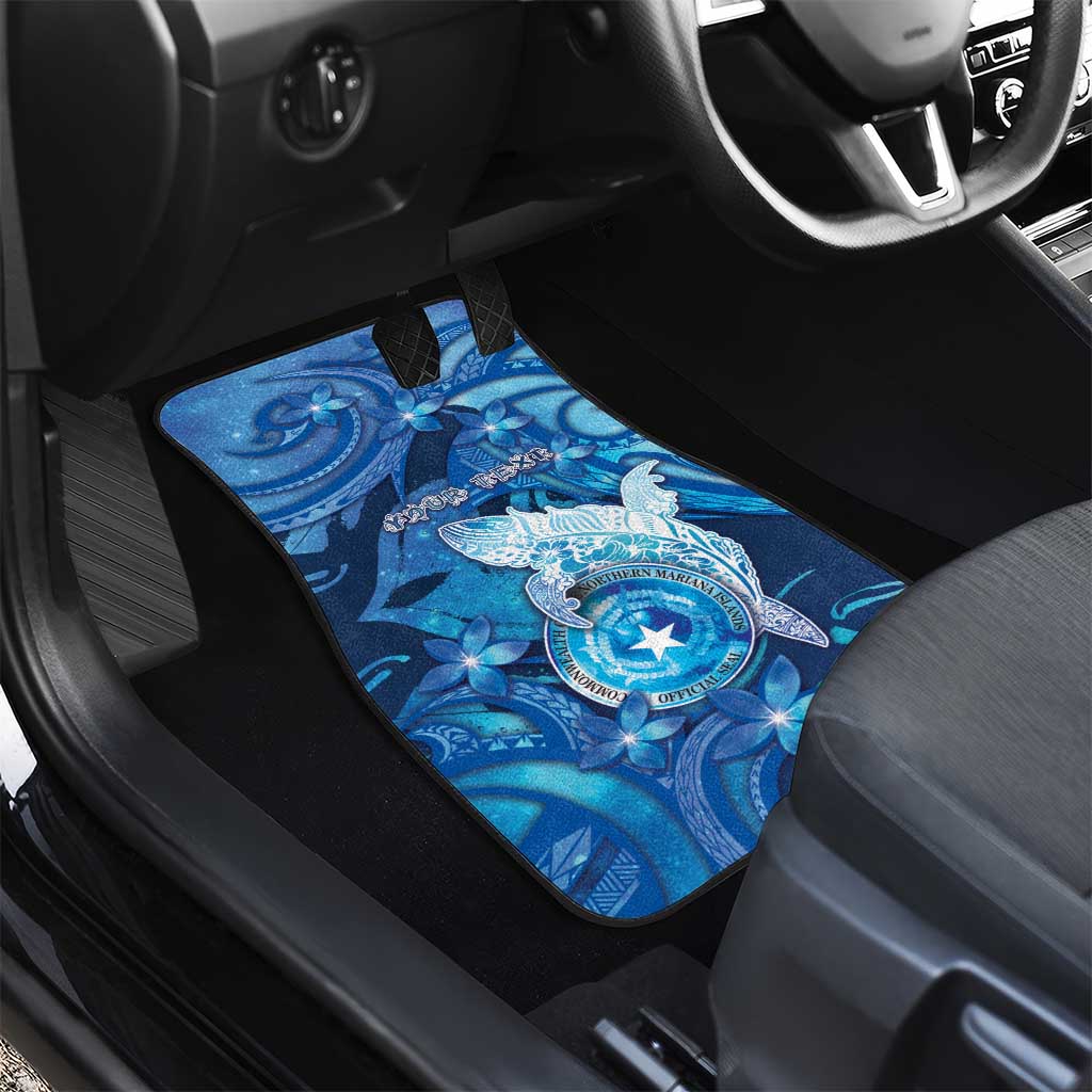 Northern Mariana Islands Car Mats Galaxy Polynesian Shark Tattoo DT05 - Polynesian Pride