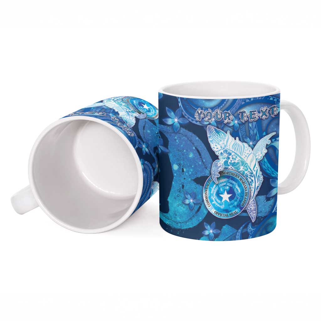 Personalised Northern Mariana Islands Ceramic Mug Galaxy Polynesian Shark Tattoo DT05 - Polynesian Pride