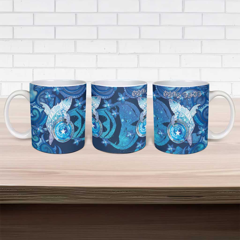 Personalised Northern Mariana Islands Ceramic Mug Galaxy Polynesian Shark Tattoo DT05 - Polynesian Pride