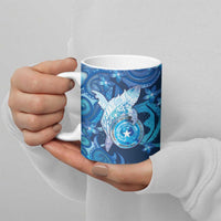 Personalised Northern Mariana Islands Ceramic Mug Galaxy Polynesian Shark Tattoo DT05 - Polynesian Pride