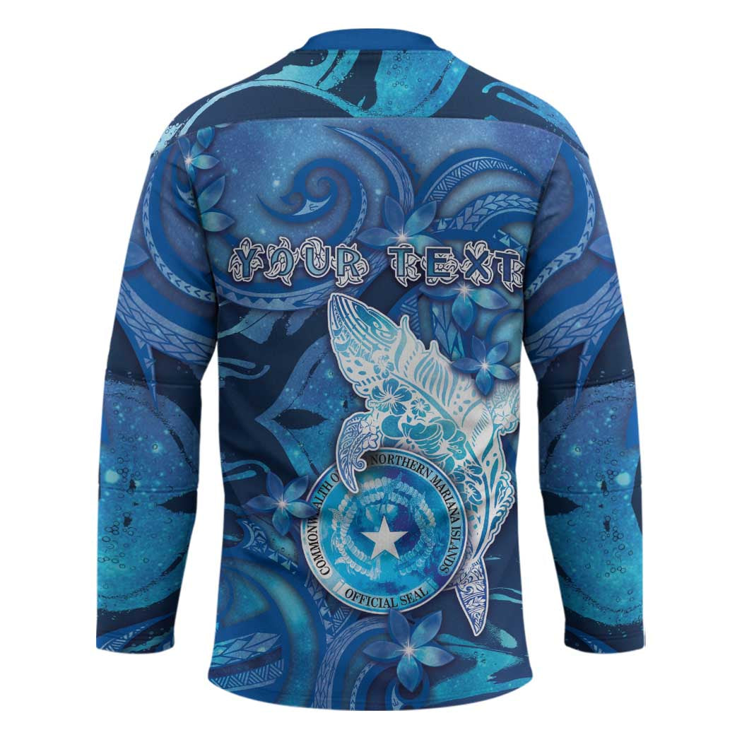 Personalised Northern Mariana Islands Hockey Jersey Galaxy Polynesian Shark Tattoo DT05 - Polynesian Pride