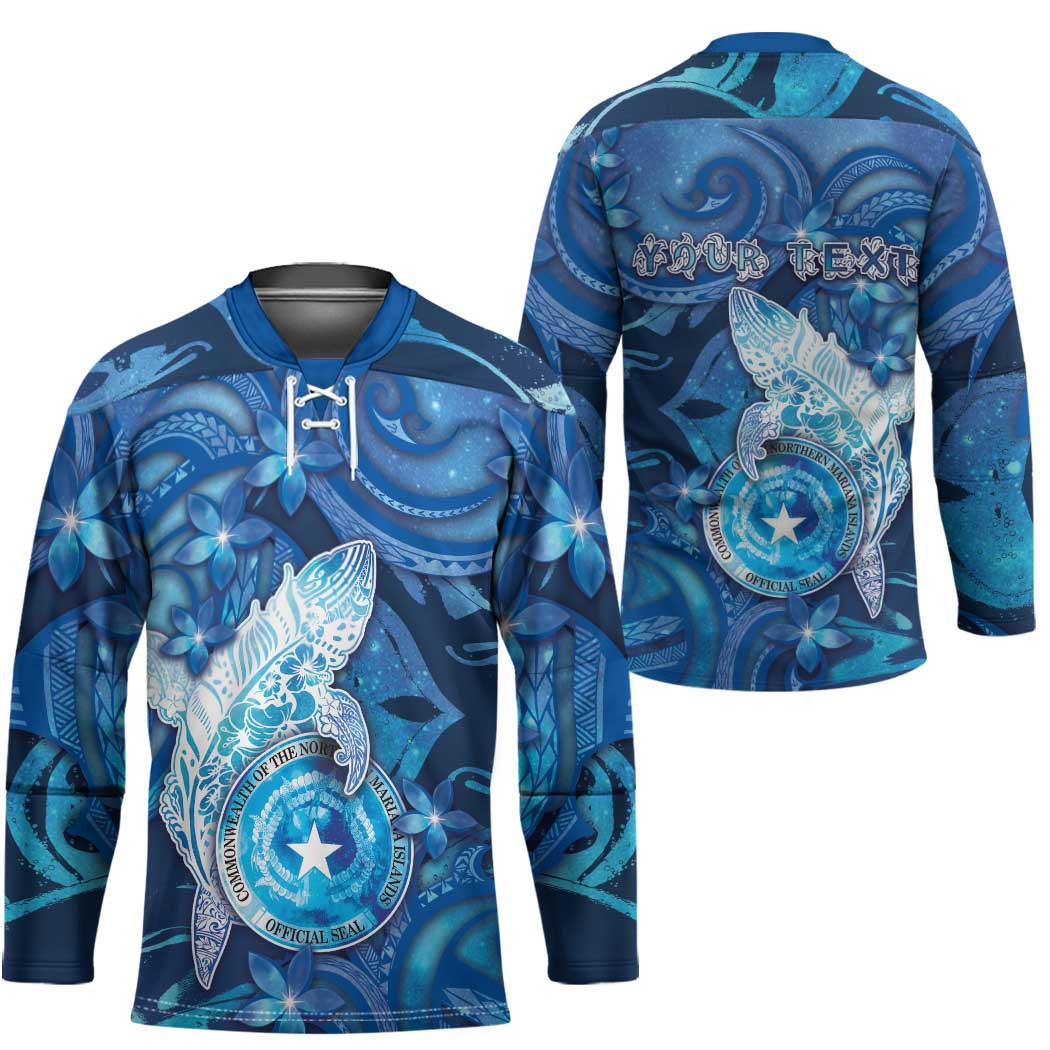 Personalised Northern Mariana Islands Hockey Jersey Galaxy Polynesian Shark Tattoo DT05 - Polynesian Pride
