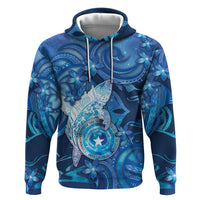 Personalised Northern Mariana Islands Hoodie Galaxy Polynesian Shark Tattoo DT05 Pullover Hoodie Blue - Polynesian Pride