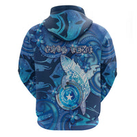 Personalised Northern Mariana Islands Hoodie Galaxy Polynesian Shark Tattoo DT05 - Polynesian Pride