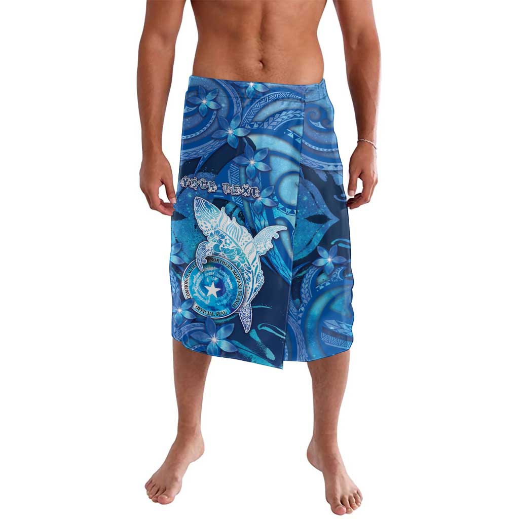 Personalised Northern Mariana Islands Lavalava Galaxy Polynesian Shark Tattoo DT05 Blue - Polynesian Pride