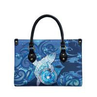 Northern Mariana Islands Leather Bag Galaxy Polynesian Shark Tattoo DT05 - Polynesian Pride