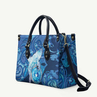 Northern Mariana Islands Leather Bag Galaxy Polynesian Shark Tattoo DT05 - Polynesian Pride