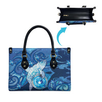 Northern Mariana Islands Leather Bag Galaxy Polynesian Shark Tattoo DT05 - Polynesian Pride