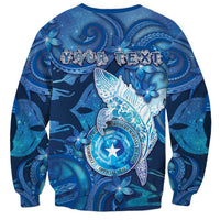 Personalised Northern Mariana Islands Sweatshirt Galaxy Polynesian Shark Tattoo DT05 - Polynesian Pride
