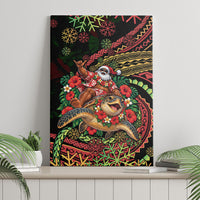 Hawaii Christmas Canvas Wall Art Aloha Santa Riding Honu DT05 - Polynesian Pride