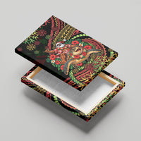 Hawaii Christmas Canvas Wall Art Aloha Santa Riding Honu DT05 - Polynesian Pride