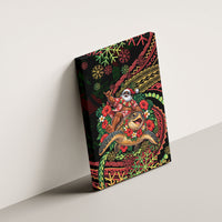 Hawaii Christmas Canvas Wall Art Aloha Santa Riding Honu DT05 - Polynesian Pride