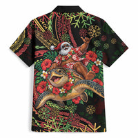 Hawaii Christmas Hawaiian Shirt Aloha Santa Riding Honu