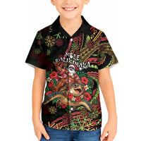 Hawaii Christmas Hawaiian Shirt Aloha Santa Riding Honu