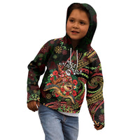 Hawaii Christmas Kid Hoodie Aloha Santa Riding Honu