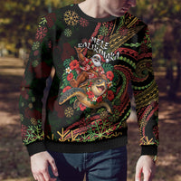 Hawaii Christmas Ugly Christmas Sweater Aloha Santa Riding Honu DT05 - Polynesian Pride