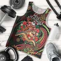 Hawaii Christmas Men Tank Top Aloha Santa Riding Honu