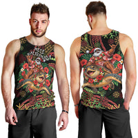 Hawaii Christmas Men Tank Top Aloha Santa Riding Honu