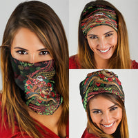 Hawaii Christmas Neck Gaiter Aloha Santa Riding Honu DT05 - Polynesian Pride