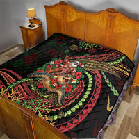 Hawaii Christmas Quilt Aloha Santa Riding Honu DT05 - Polynesian Pride