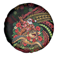 Hawaii Christmas Spare Tire Cover Aloha Santa Riding Honu DT05 - Polynesian Pride