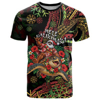 Hawaii Christmas T Shirt Aloha Santa Riding Honu