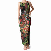 Hawaii Christmas Tank Maxi Dress Aloha Santa Riding Honu