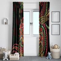 Hawaii Christmas Window Curtain Aloha Santa Riding Honu DT05 - Polynesian Pride