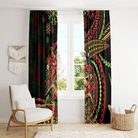 Hawaii Christmas Window Curtain Aloha Santa Riding Honu DT05 - Polynesian Pride