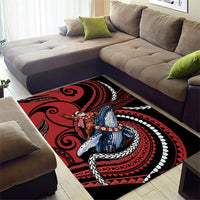 Tonga Christmas Area Rug Santa Riding Humpback Whale DT05 - Polynesian Pride