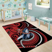 Tonga Christmas Area Rug Santa Riding Humpback Whale DT05 - Polynesian Pride