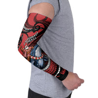 Tonga Christmas Arm Sleeves Santa Riding Humpback Whale DT05 - Polynesian Pride