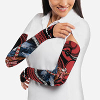 Tonga Christmas Arm Sleeves Santa Riding Humpback Whale DT05 - Polynesian Pride