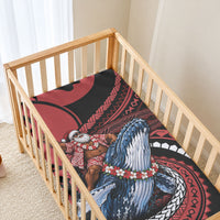 Tonga Christmas Baby Bed Cover Santa Riding Humpback Whale DT05 - Polynesian Pride