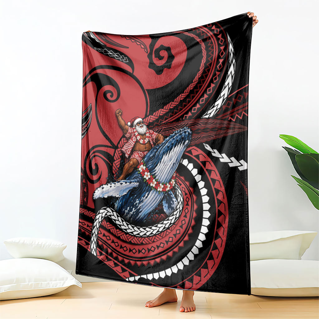 Tonga Christmas Blanket Santa Riding Humpback Whale DT05 - Polynesian Pride