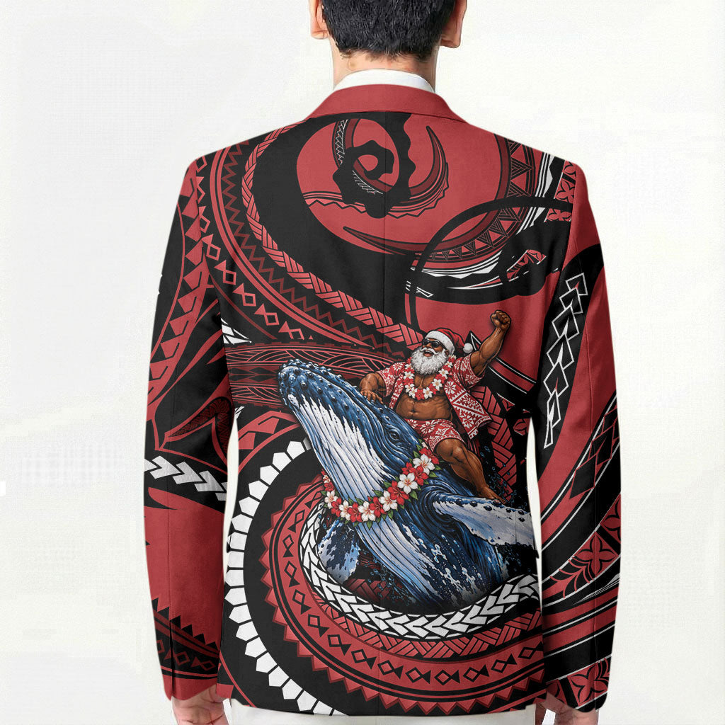 Tonga Christmas Blazer Santa Riding Humpback Whale DT05 - Polynesian Pride