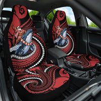Tonga Christmas Car Seat Cover Santa Riding Humpback Whale DT05 One Size Red - Polynesian Pride