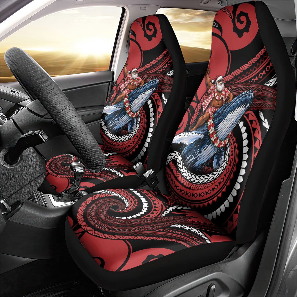 Tonga Christmas Car Seat Cover Santa Riding Humpback Whale DT05 - Polynesian Pride