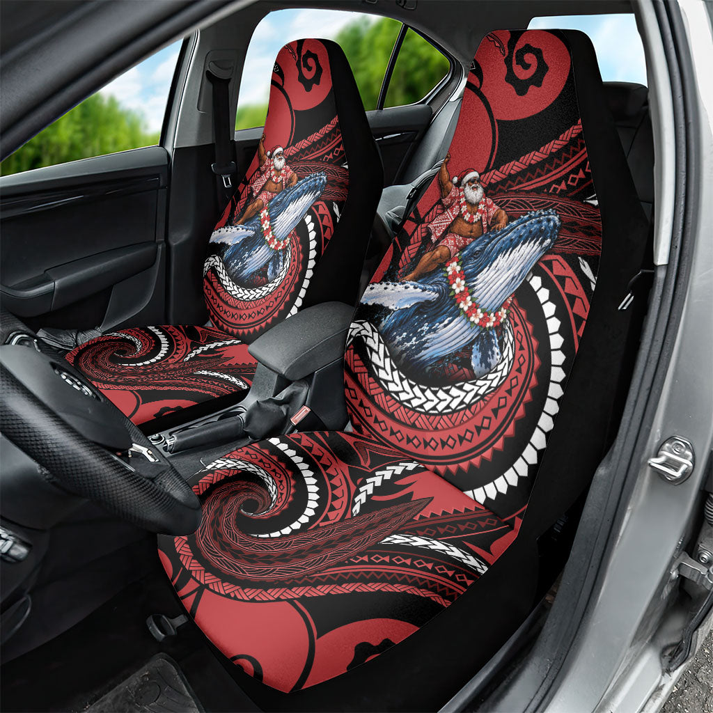 Tonga Christmas Car Seat Cover Santa Riding Humpback Whale DT05 - Polynesian Pride