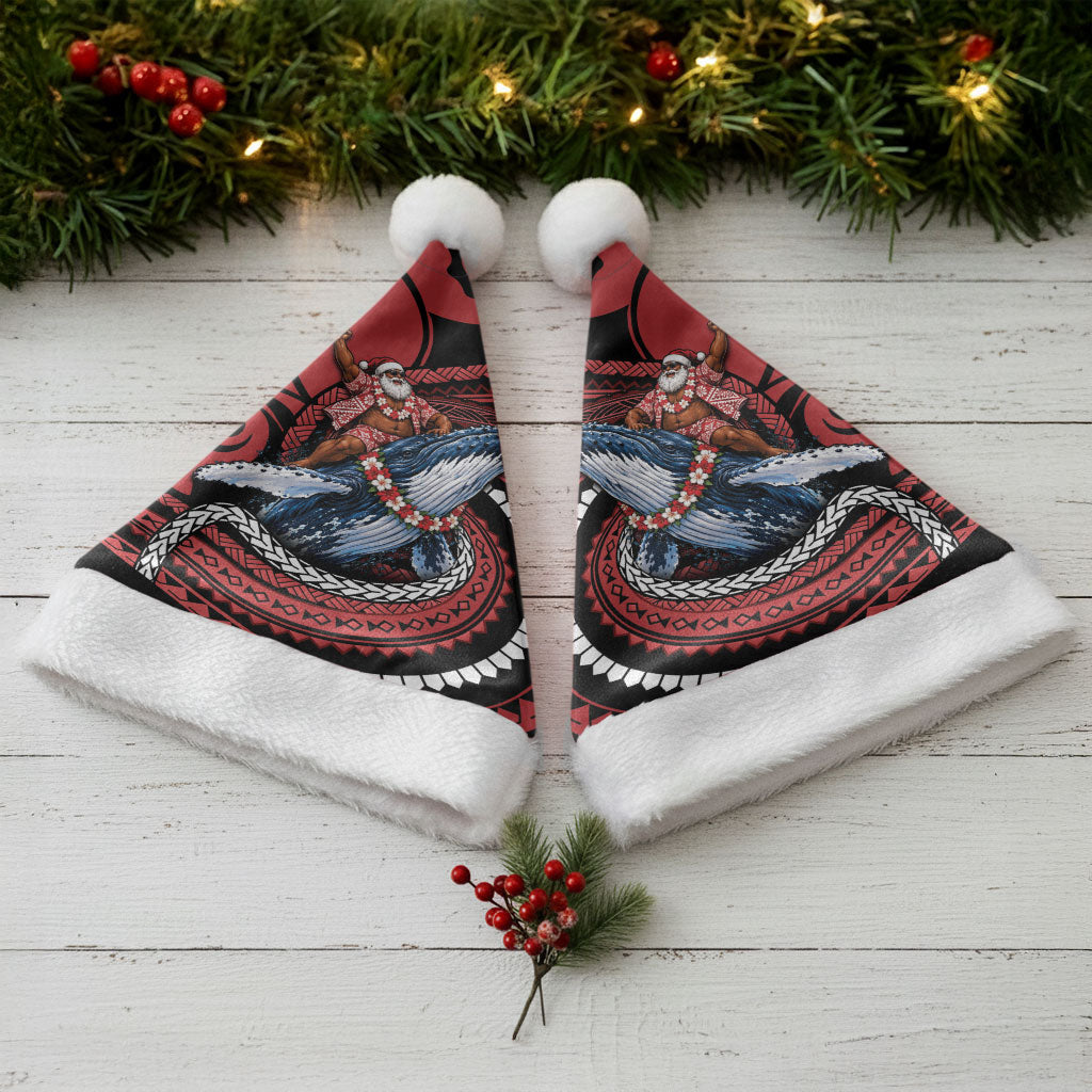 Tonga Christmas Santa Hat Santa Riding Humpback Whale DT05 - Polynesian Pride