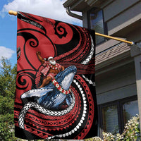 Tonga Christmas Garden Flag Santa Riding Humpback Whale DT05 - Polynesian Pride
