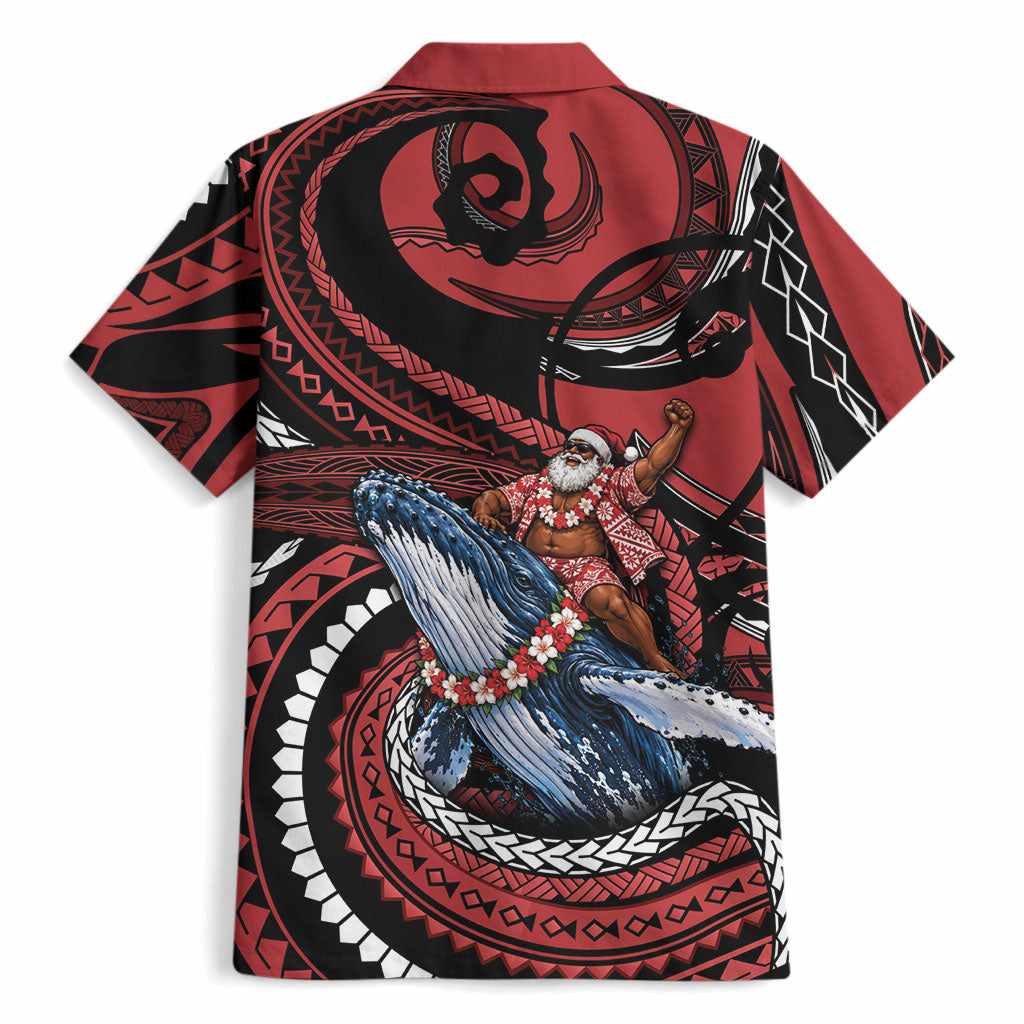 Tonga Christmas Hawaiian Shirt Santa Riding Humpback Whale DT05 - Polynesian Pride
