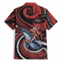 Tonga Christmas Hawaiian Shirt Santa Riding Humpback Whale DT05 - Polynesian Pride