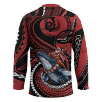 Tonga Christmas Hockey Jersey Santa Riding Humpback Whale DT05 - Polynesian Pride