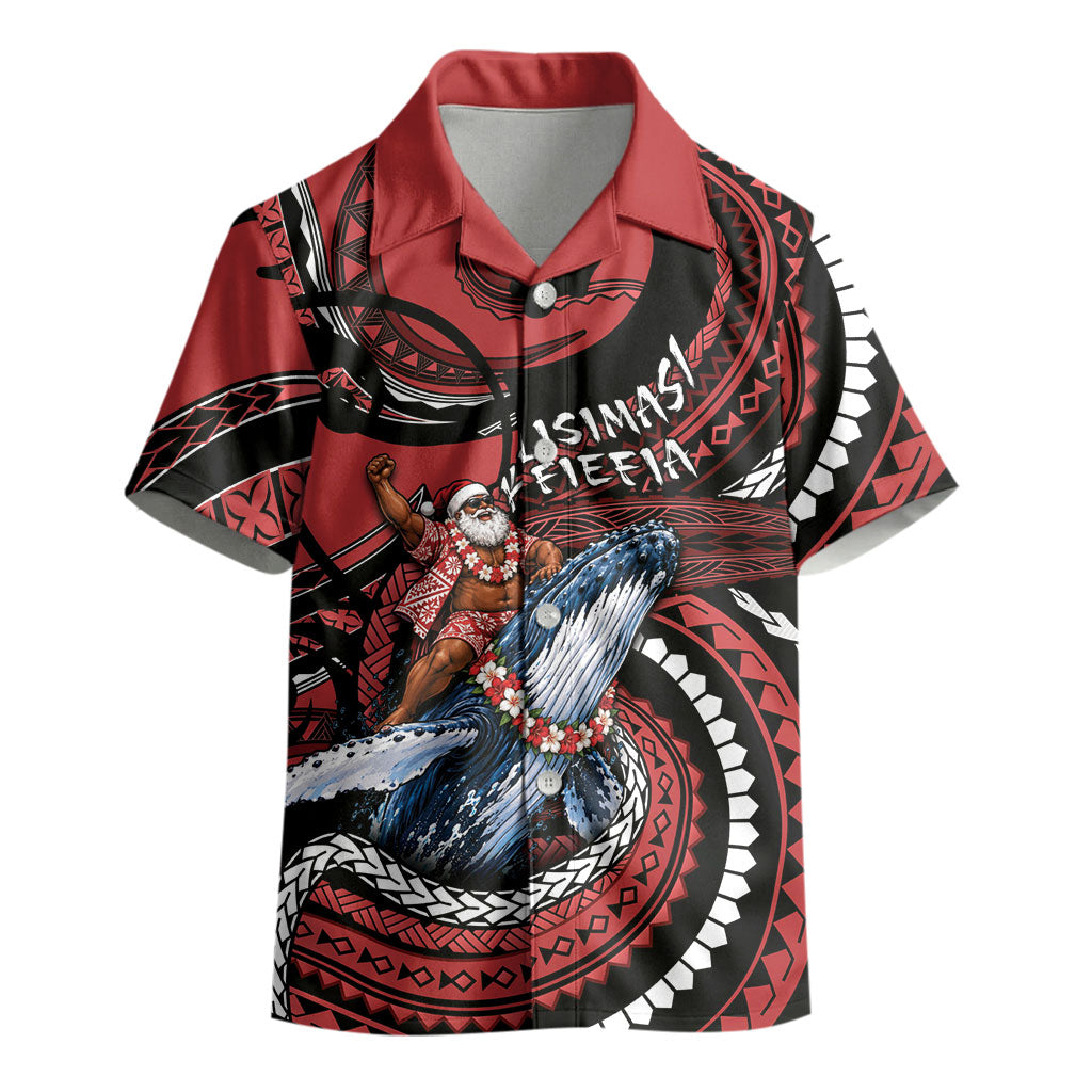 Tonga Christmas Kid Hawaiian Shirt Santa Riding Humpback Whale DT05 - Polynesian Pride