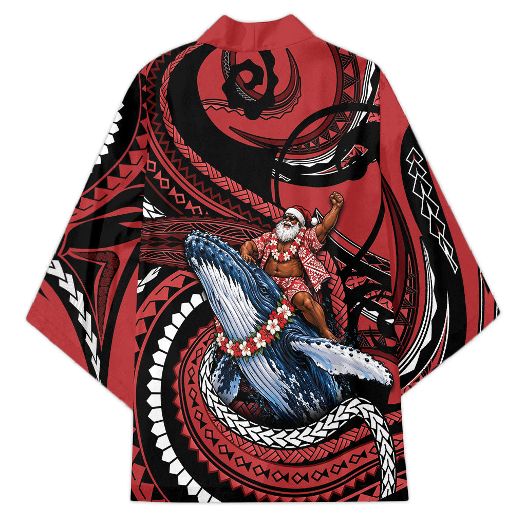 Tonga Christmas Kimono Santa Riding Humpback Whale DT05 - Polynesian Pride