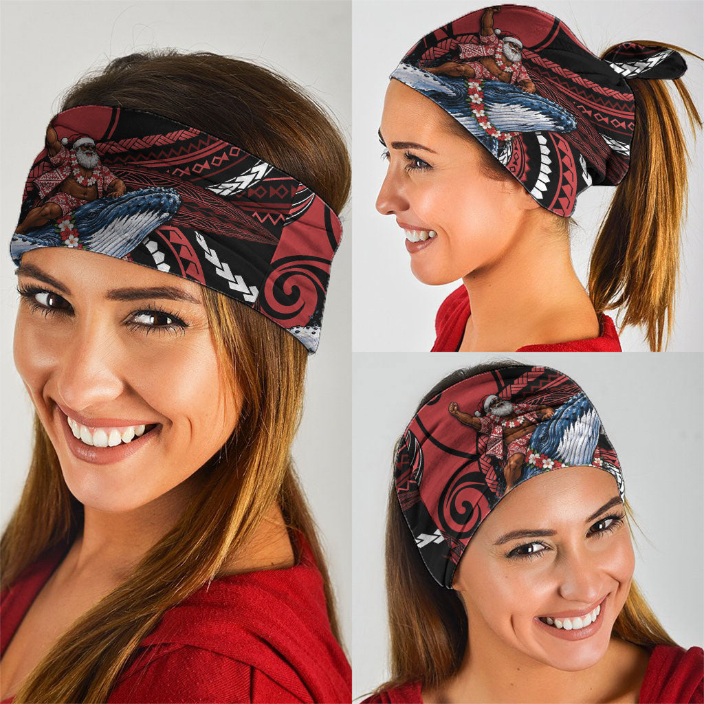 Tonga Christmas Neck Gaiter Santa Riding Humpback Whale DT05 - Polynesian Pride