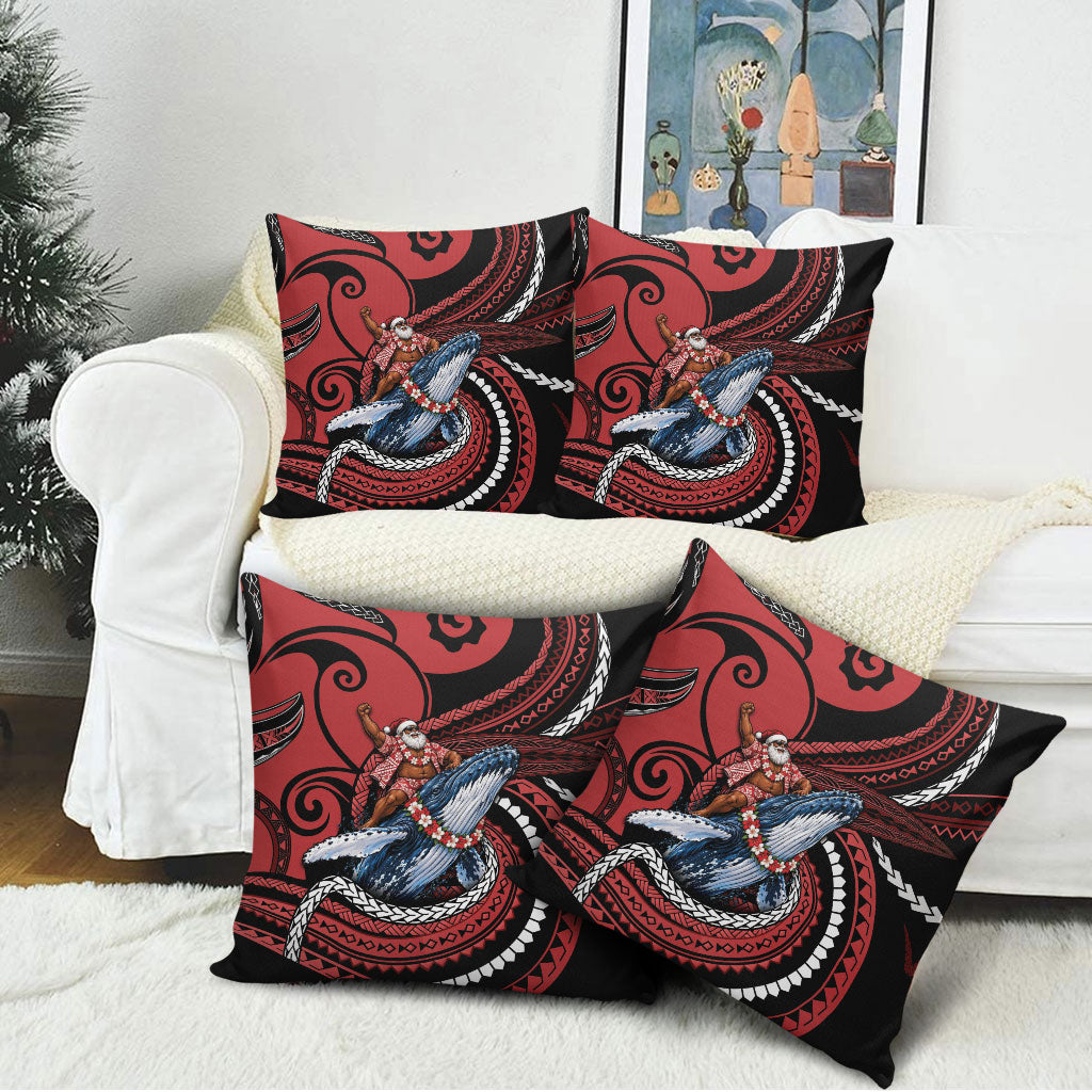 Tonga Christmas Pillow Cover Santa Riding Humpback Whale DT05 - Polynesian Pride